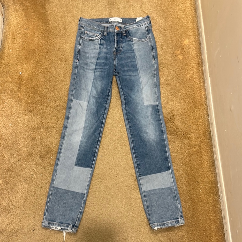Mango patch denim skinny jeans